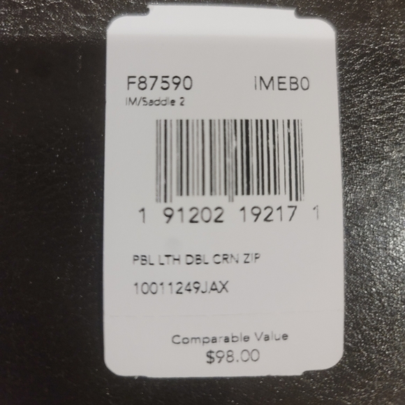 NWT Coach Brown Pebbled Leather Double  Corner Zip Wristlet F87590/F87591 - Picture 6 of 6